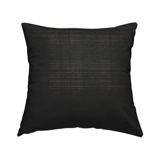 Voyage Of Checked Pattern In Black Colour Woven Soft Chenille Upholstery Fabric JO-449 - Handmade Cushions