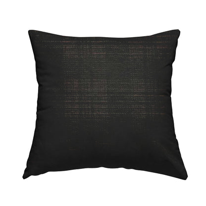 Voyage Of Checked Pattern In Black Colour Woven Soft Chenille Upholstery Fabric JO-449 - Handmade Cushions