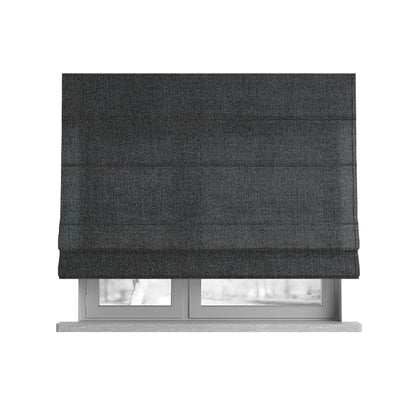 Abbotsford Super Soft Basket Weave Material Dual Purpose Upholstery Curtains Fabric In Grey - Roman Blinds