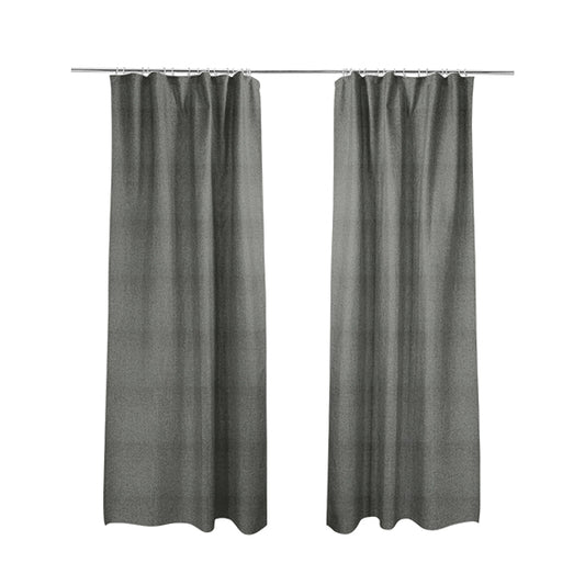 Abbotsford Super Soft Basket Weave Material Dual Purpose Upholstery Curtains Fabric In Grey - Made To Measure Curtains