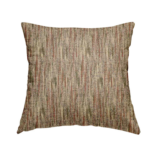 Ornare Theme Inspired Abstract Pattern Soft Woven Jacquard Red Green Orange Colour Interior Fabric JO-504 - Handmade Cushions