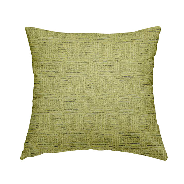 Piccadilly Collection Gingham Pattern Woven Upholstery Green Chenille Fabric JO-518 - Handmade Cushions