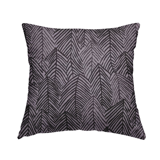 Piccadilly Collection Leaf Floral Pattern Woven Upholstery Purple Chenille Fabric JO-529 - Handmade Cushions