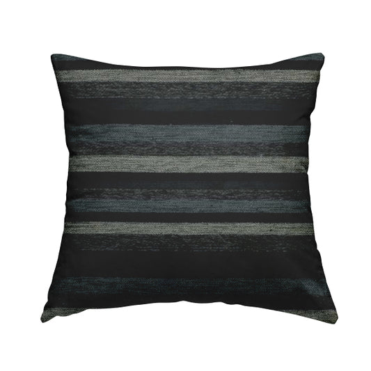 Enya Designer Soft Luxury Striped Fabric Grey Colour Chenille JO-548 - Handmade Cushions