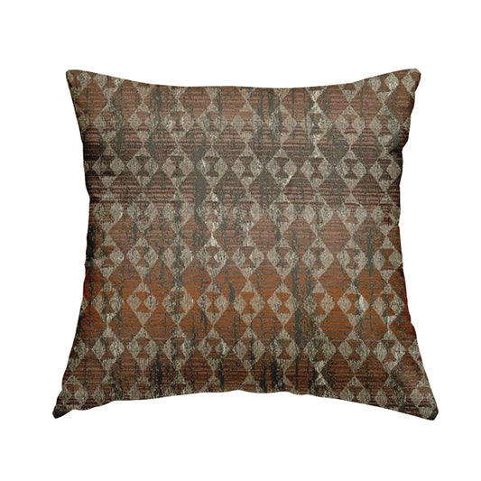 Lomasi Metallic Tones Fabric Brown Bronze Portuguese Medallion Pattern Upholstery Fabric JO-575 - Handmade Cushions