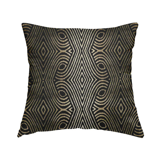 Ziani Designer Pattern Velvet Soft Pattern In Black Colour JO-602 - Handmade Cushions