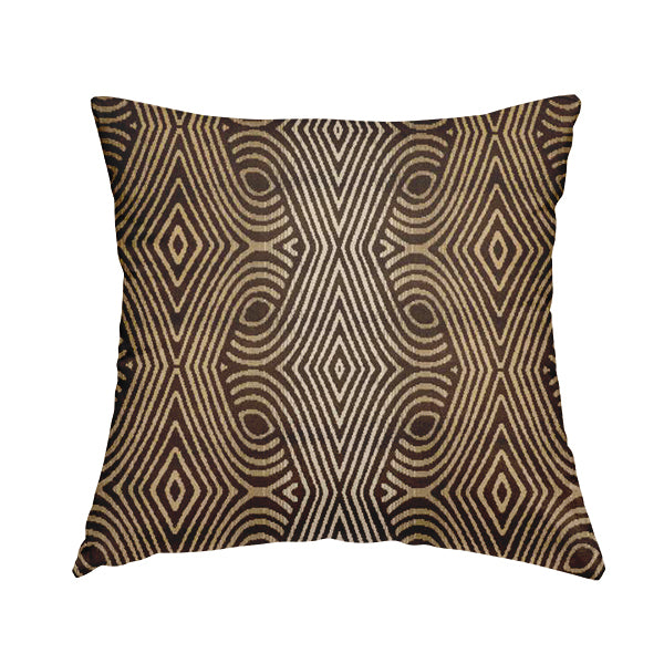 Ziani Designer Pattern Velvet Soft Pattern In Brown Colour JO-603 - Handmade Cushions