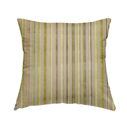 Ziani Modern Striped Pattern Velvet Green Colour JO-625 - Handmade Cushions