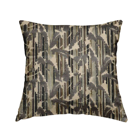 Ziani Modern Abstract Geometric Pattern Velvet In Blue Colour JO-627 - Handmade Cushions