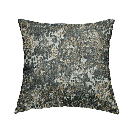 Abstract Camouflage Pattern Blue Colour Chenille Upholstery Fabric JO-629 - Handmade Cushions