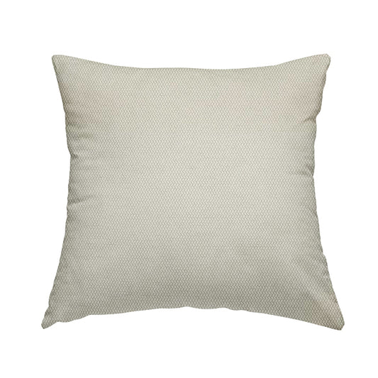 Simply Perfect Plains Collection Soft Textured In White Cream Colour Self Plain Chenille Upholstery Fabric JO-663 - Handmade Cushions