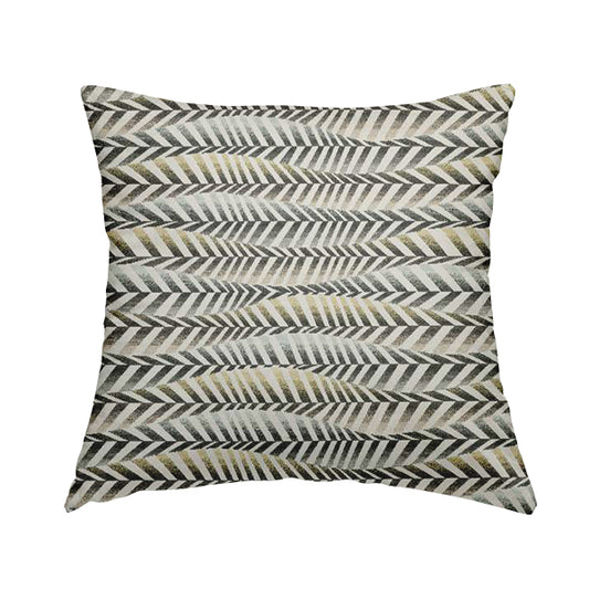 Carnival Living Fabric Collection Grey Yellow Colour Wave Striped Funky Retro Pattern Upholstery Curtain Material JO-680 - Handmade Cushions