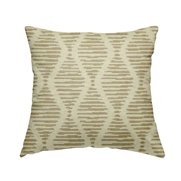 Cream Brown Colour Modern Vertical Wave Pattern Chenille Upholstery Fabric JO-726 - Handmade Cushions