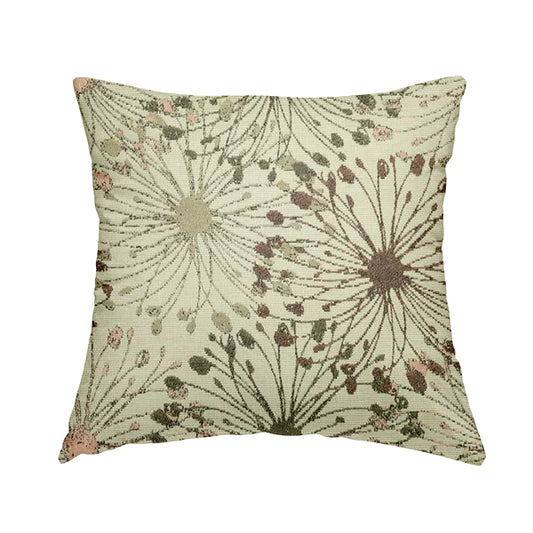 Web Outburst Theme Pattern In Grey Pink White Colour Chenille Jacquard Furniture Fabric JO-742 - Handmade Cushions