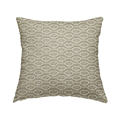 Uniformed Eclipsed Stripe Pattern In Grey Colour Chenille Upholstery Fabric JO-747 - Handmade Cushions