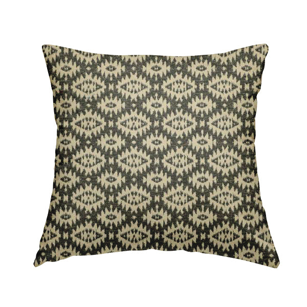 Aztec Kilim Pattern In Grey Colour Chenille Jacquard Furniture Fabric JO-763 - Handmade Cushions