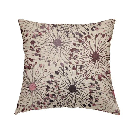 Web Outburst Theme Pattern In Purple Pink Colour Chenille Jacquard Furniture Fabric JO-799 - Handmade Cushions