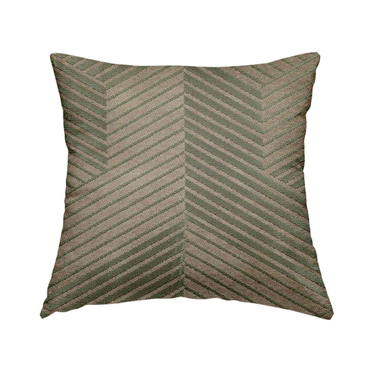 Pink Silver Shiny Striped Chevron Theme Pattern Soft Chenille Upholstery Fabric JO-801 - Handmade Cushions