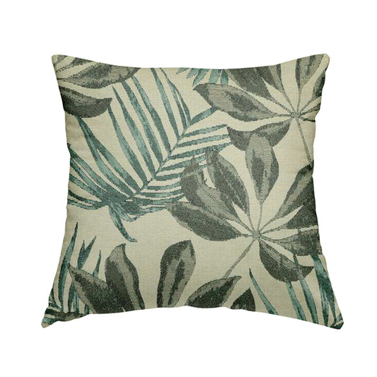 Trees Floral Theme Pattern In Blue Colour Chenille Jacquard Furniture Fabric JO-807 - Handmade Cushions