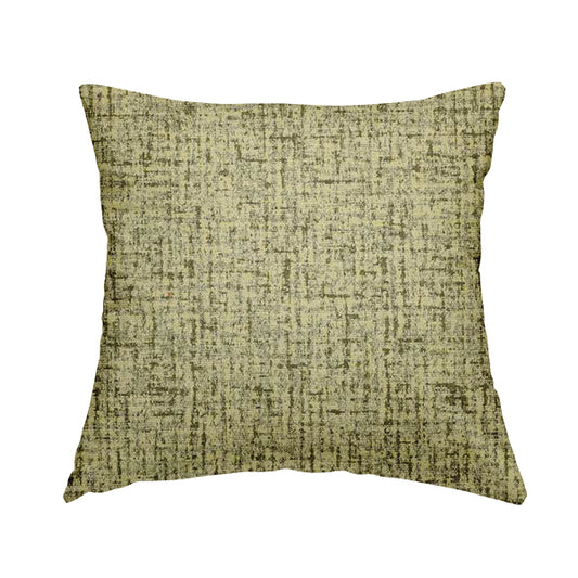 Semi Plain Abstract Pattern In Green Colour Chenille Jacquard Furniture Fabric JO-818 - Handmade Cushions