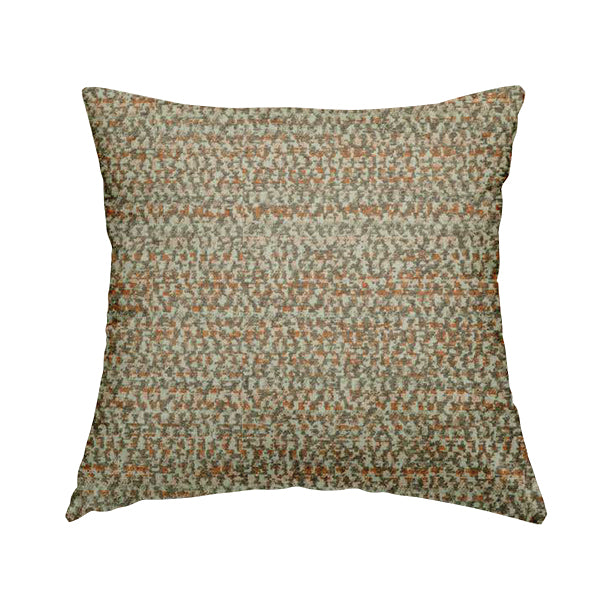 Abstract Pattern In Orange Brown Colour Chenille Upholstery Fabric JO-887 - Handmade Cushions