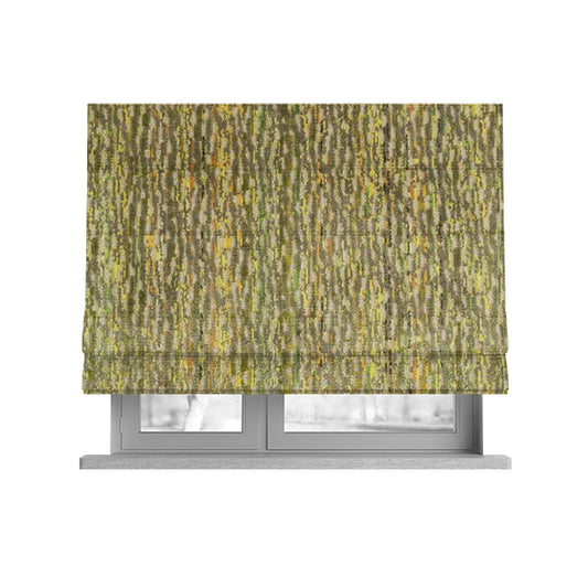 Camouflage Pattern In Green Brown Colour Velvet Upholstery Fabric JO-911 - Roman Blinds