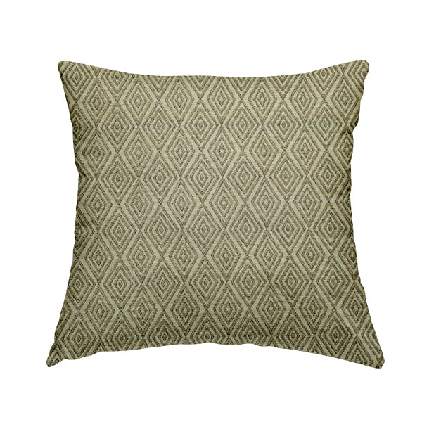 Diamond Geometric Pattern In Brown Colour Chenille Upholstery Furnishing Fabric JO-915 - Handmade Cushions