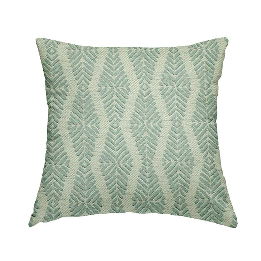 White Blue Colour Striped Pattern Chenille Upholstery Fabric JO-933 - Handmade Cushions