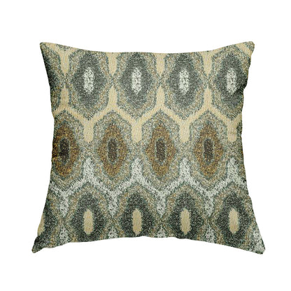 Decorative Weave Geometric Yellow Blue Colour Pattern Jacquard Fabric JO-940 - Handmade Cushions