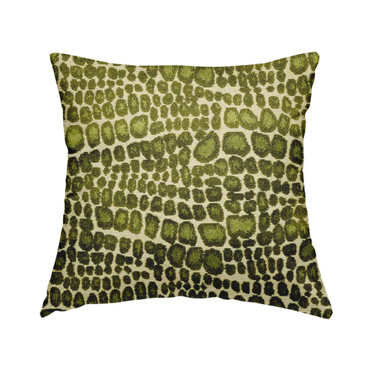Paved Stones Pattern Cut Velvet Material Green Coloured Upholstery Fabric JO-980 - Handmade Cushions