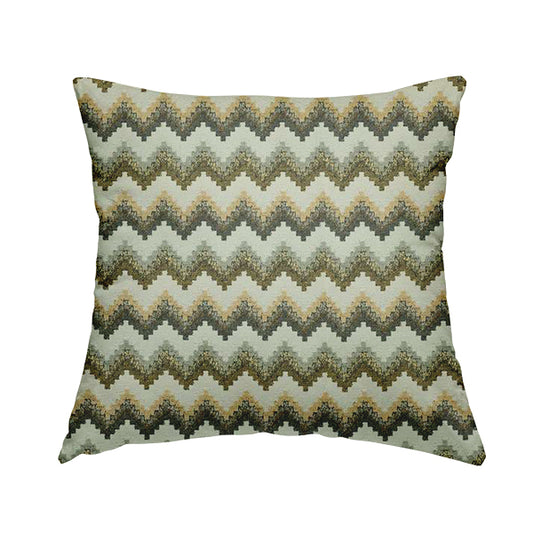 Chevron Pattern Material Grey Yellow Upholstery Fabric JO-989 - Handmade Cushions