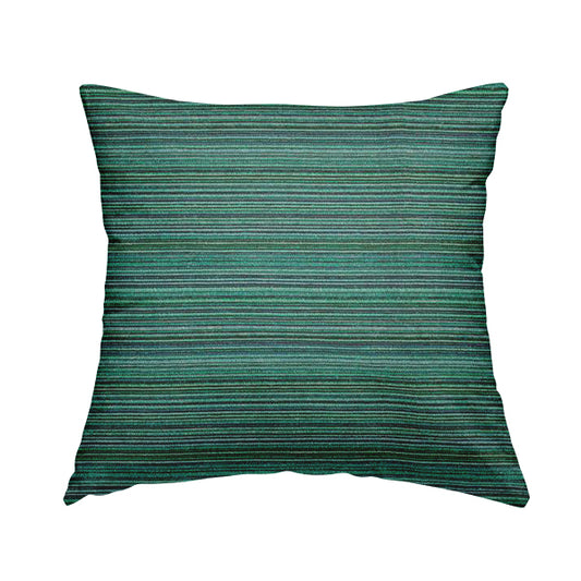 Striped Pattern Blue Colour Chenille Textured Upholstery Fabric JO-1003 - Handmade Cushions