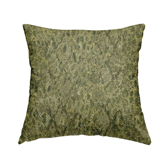 Abstract Camouflage Pattern Green Colour Chenille Jacquard Upholstery Fabric JO-1049 - Handmade Cushions