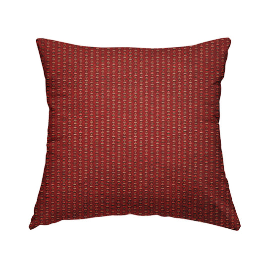 Red Colour Semi Plain Pattern Soft Chenille Upholstery Fabric JO-1072 - Handmade Cushions