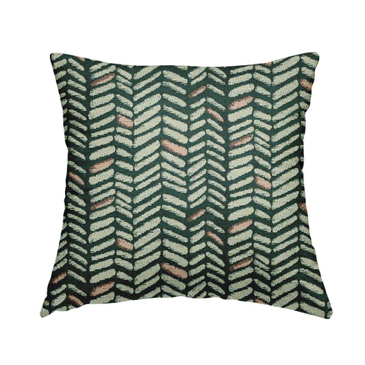 Pink Teal Colour Small Pattern Soft Chenille Upholstery Fabric JO-1087 - Handmade Cushions