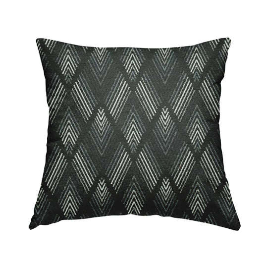 Uniform Geometric Pattern Navy Blue Colour Chenille Upholstery Fabric JO-1105 - Handmade Cushions