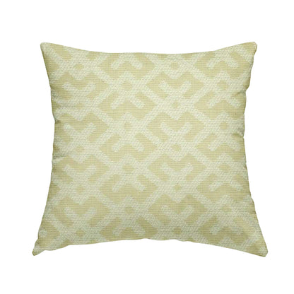 Cream Beige Colour Modern Pattern Soft Chenille Upholstery Fabric JO-1113 - Handmade Cushions