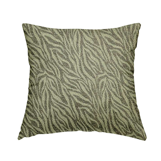 Striped Inspired Pattern Chenille Material Brown Cream Colour Upholstery Fabric JO-1135 - Handmade Cushions