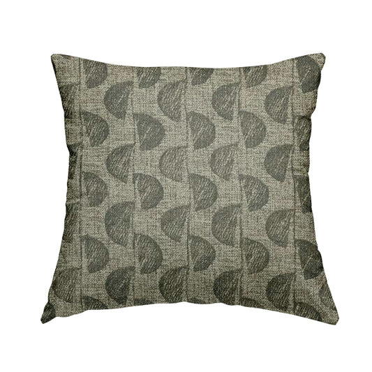 Grey Brown Coloured Vertical Pattern Chenille Furnishing Upholstery Fabric JO-1162 - Handmade Cushions