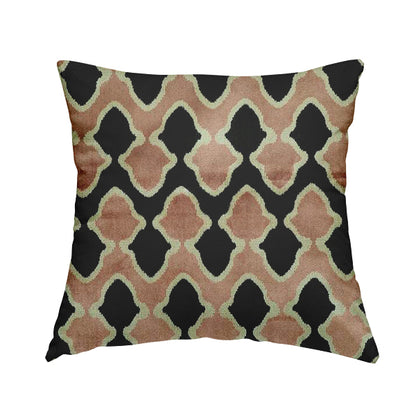 Pink Black Colour Pattern Soft Velvet Upholstery Fabric JO-1228 - Handmade Cushions