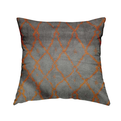 Orange Soft Shiny Violet Purple Background Colour Pattern Soft Velvet Upholstery Fabric JO-1229 - Handmade Cushions