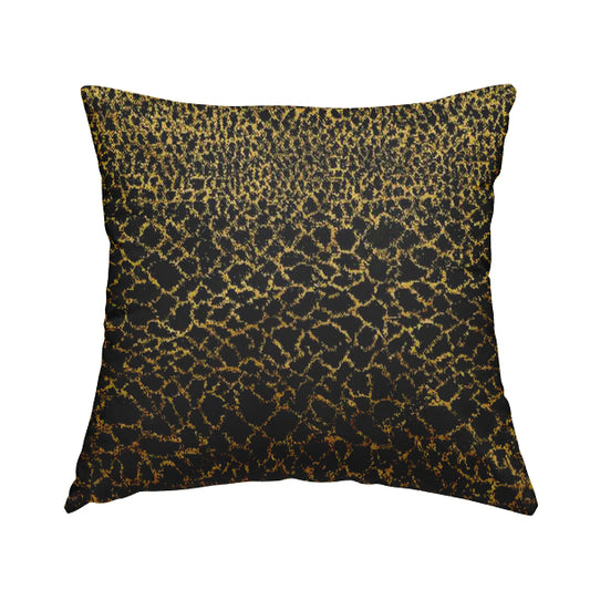 Black Gold Background Colour Pebble Pattern Soft Velvet Upholstery Fabric JO-1234 - Handmade Cushions