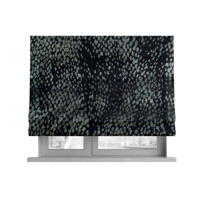 Camouflage Pattern Black Grey Colour Quality Thick Velvet Upholstery Fabric JO-1264 - Roman Blinds