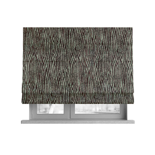 Striped Stripes Theme Pattern Grey Orange Shine Furnishing Upholstery Fabric JO-1276 - Roman Blinds