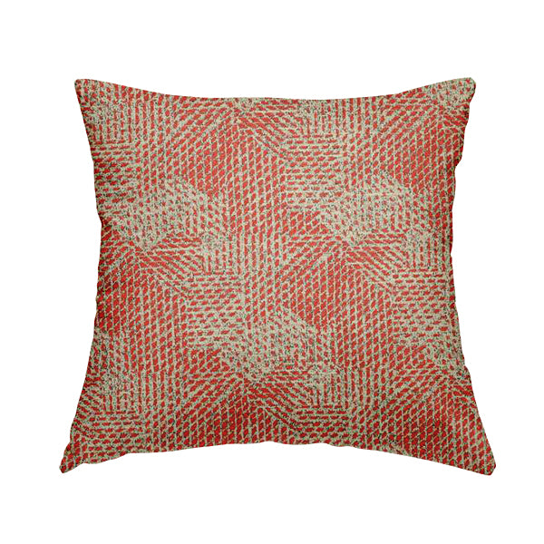 Red Grey Coloured Abstract Pattern Furnishing Upholstery Fabric JO-1296 - Handmade Cushions