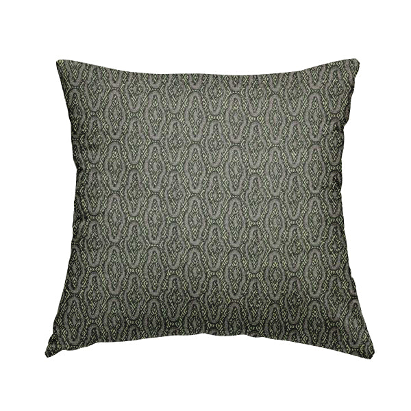 Grey Background With Purple Eclipsed Pattern Chenille Upholstery Fabric JO-1311 - Handmade Cushions