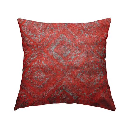 Cubed Geometric Modern Shaped Red Purple Colour Heavy Velvet Upholstery Fabric JO-1315 - Handmade Cushions