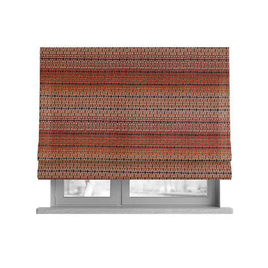 Red Pink Orange Shades Of Colour In Small Eclipsed Pattern Upholstery Fabric JO-1356 - Roman Blinds