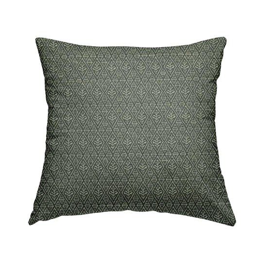 Small Motif Symmetry Geometric Pattern Chenille Grey Colour Chenille Upholstery Fabric JO-1409 - Handmade Cushions