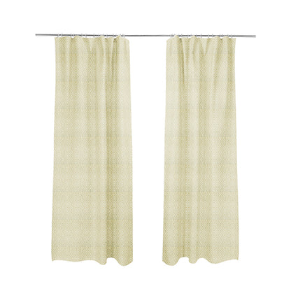 Cream Beige Colour Geometric Pattern Soft Chenille Upholstery Fabric JO-1022 - Made To Measure Curtains